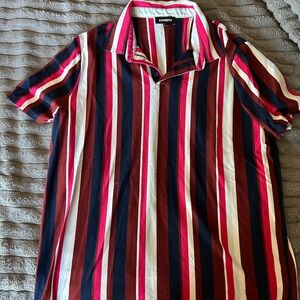 Express Men's Multicolor Striped Polo